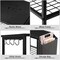 2-Tier Heavy-Duty Printer Stand with Storage Bag & Wheels – Under Desk/Desktop Organizer for Fax, Scanner, Books (100LB Capacity, Steel & Wood)